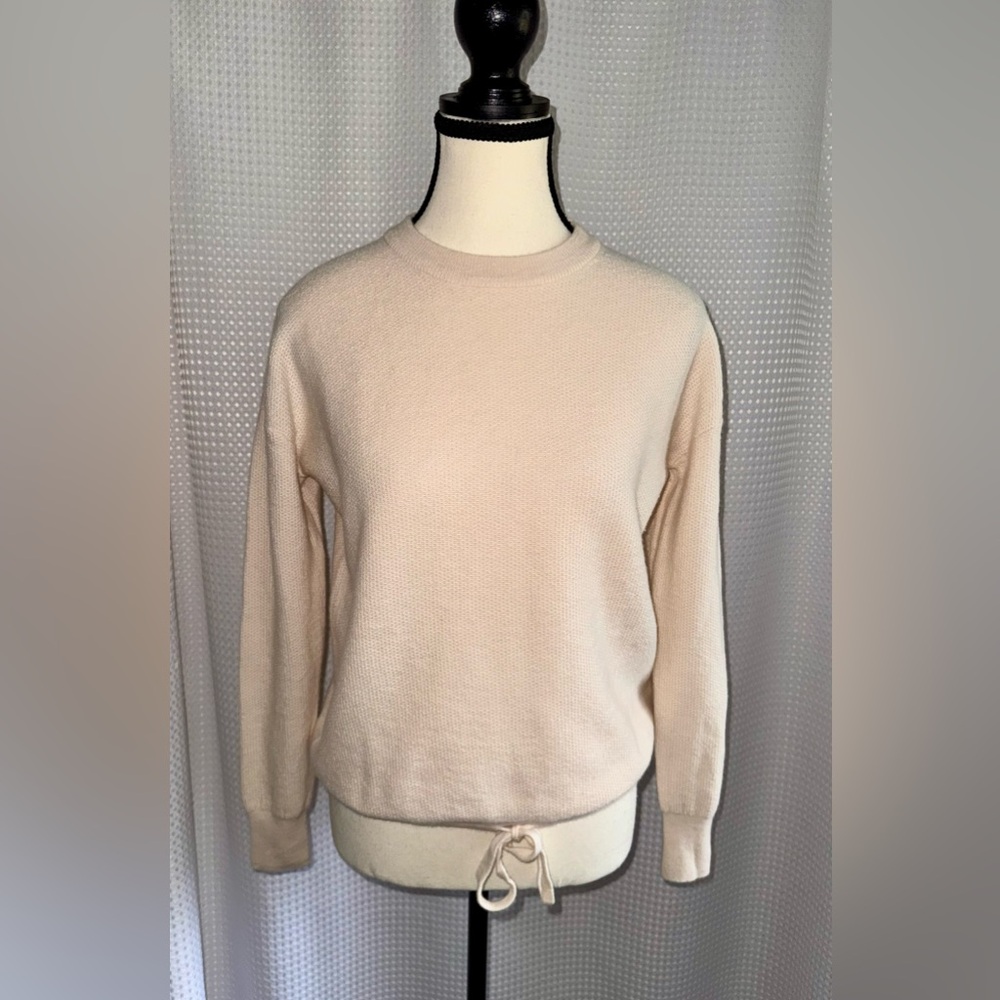 NICOLE MILLER New York‎ beige merino wool knit sweater size small